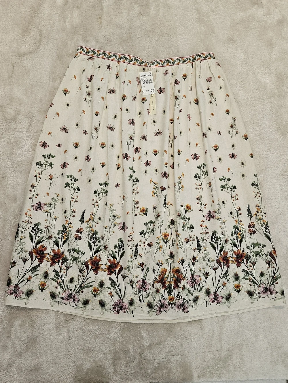 NWT Max Studio Floral Midi Skirt Plus Size 2X Cottagecore Feminine Bohemian - Picture 3 of 10